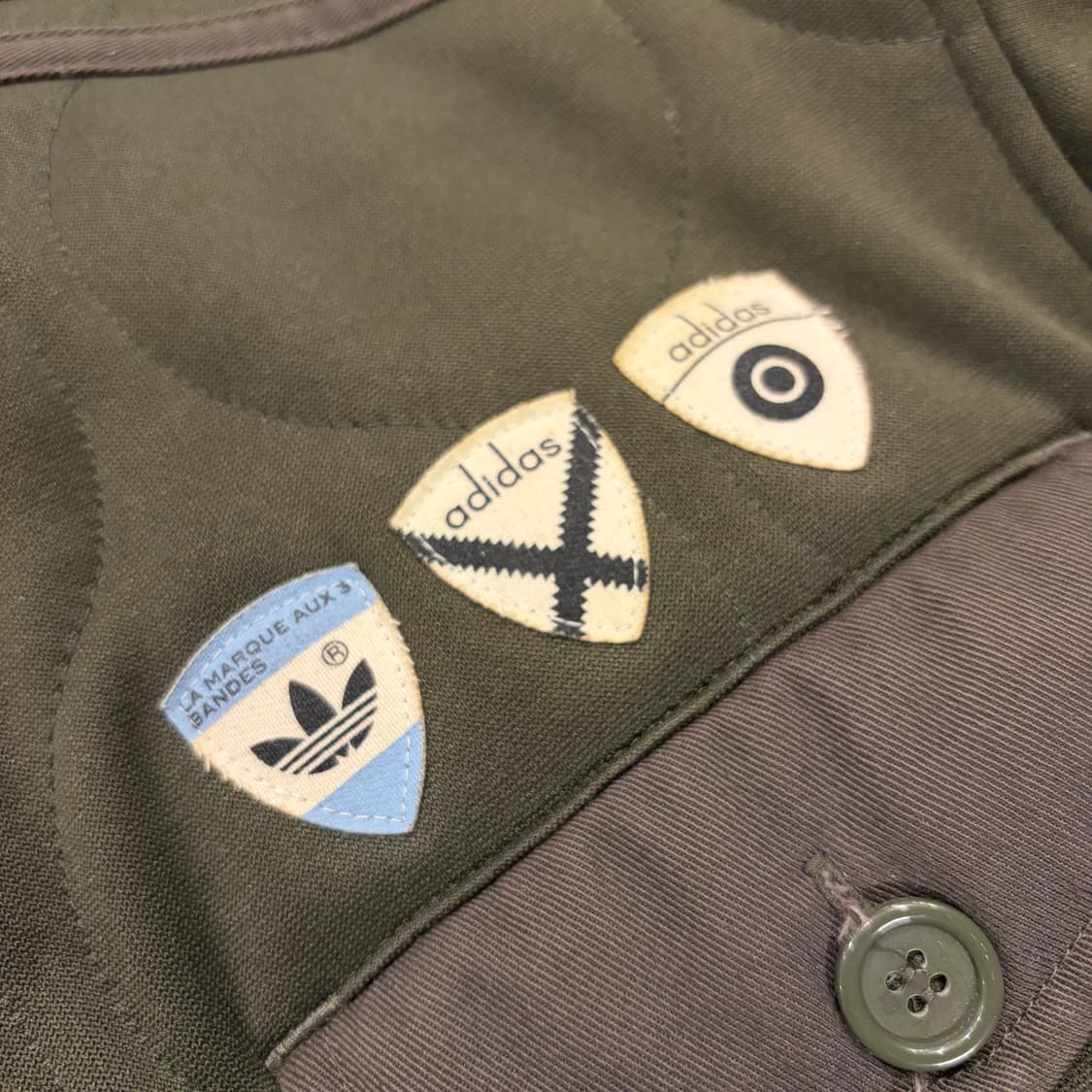 [95] 00s 아디다스 퀼팅 트랙탑 올리브 쓰리스트라이프 B532 상품이미지4