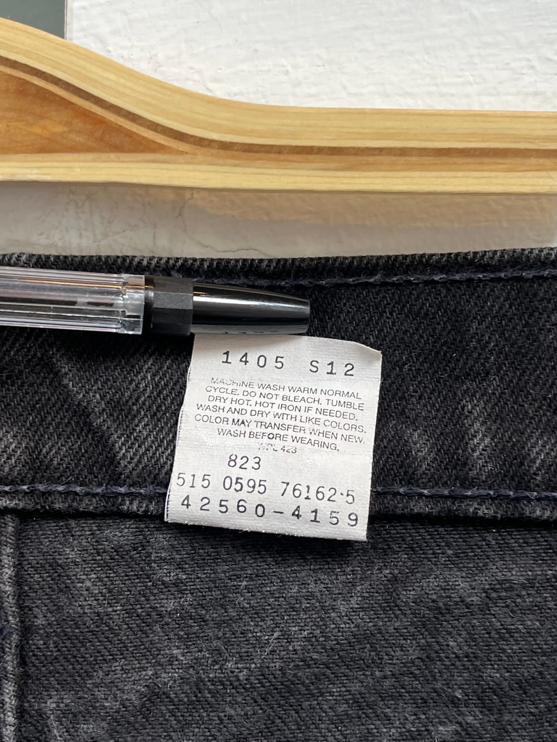 Levis 560 리바이스 오렌지탭 루즈 테이퍼드 블랙 데님 팬츠 W32 상품이미지5