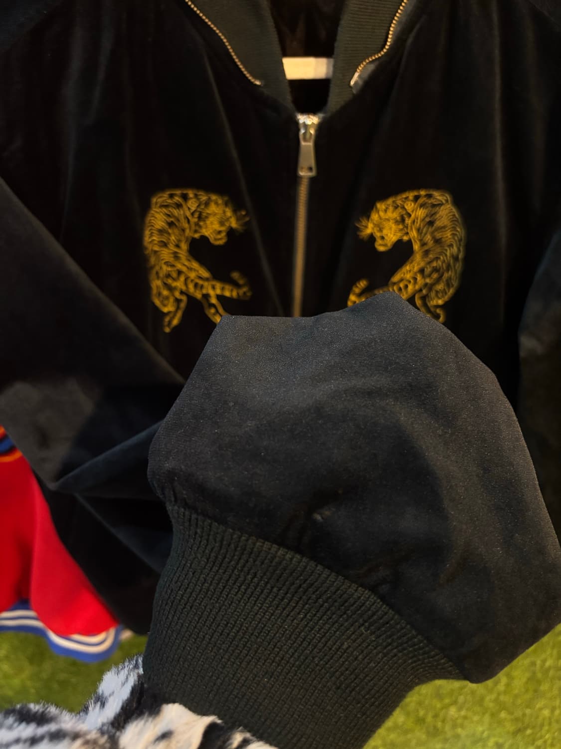 언더에어 벨벳 스카잔 다크 그린 상품이미지9