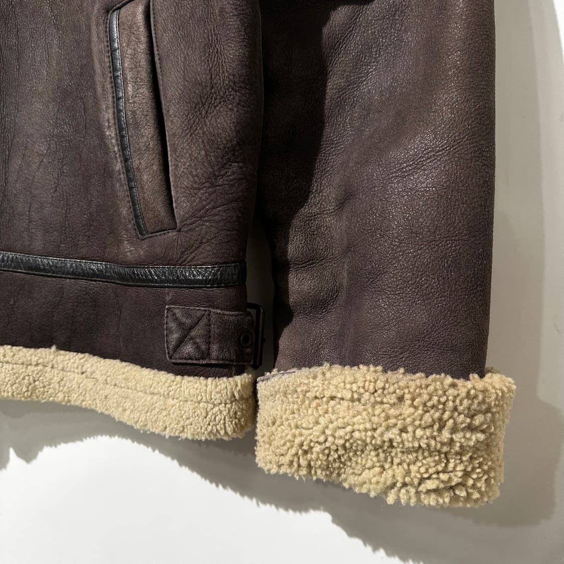 Shane Jeans 램스킨 시어링 무스탕 봄버 자켓 상품이미지4