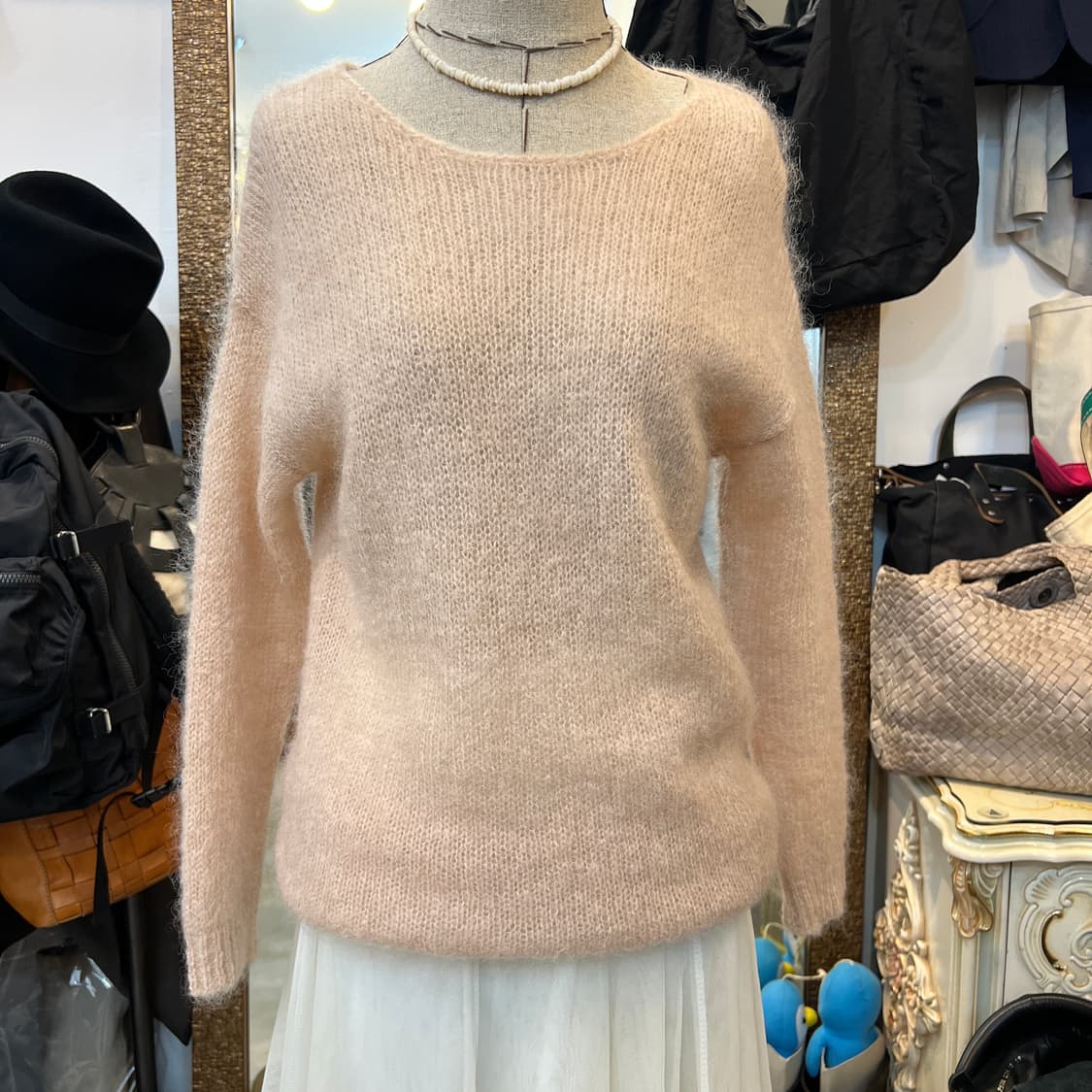 핑크 모헤어 니트 상품이미지7