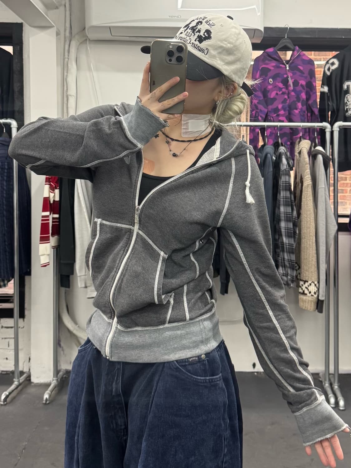 나이키 스티치 후드집업 상품이미지1