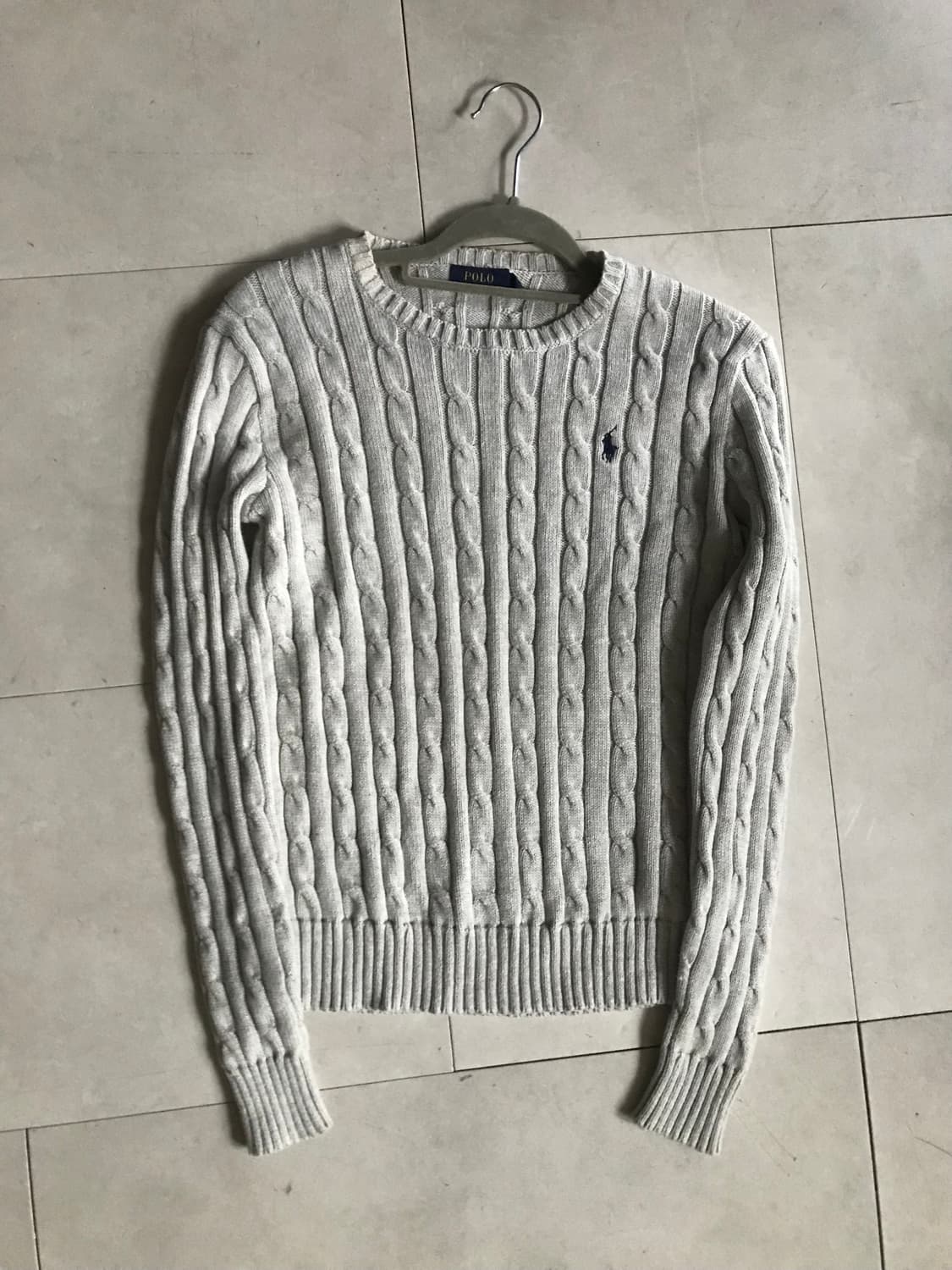 폴로 연그레이 케이블 니트 상품이미지9