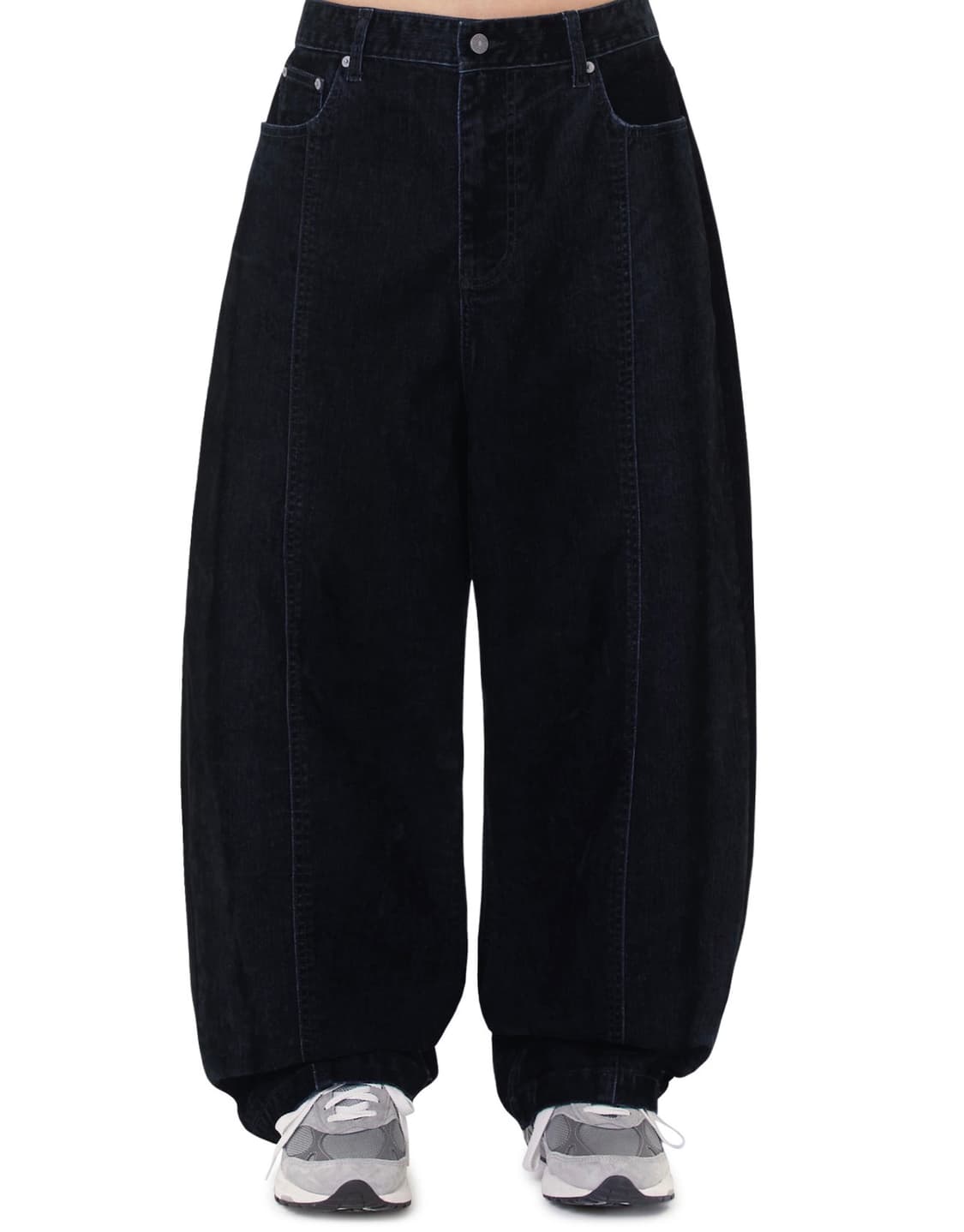 OY 오와이 벨벳 데님 와이드 스티치 볼륨팬츠 상품이미지4
