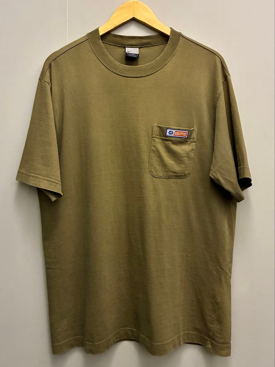 (L/103)00s nike 나이키 코튼 포켓 카키 빈티지 반팔티셔츠 상품이미지1