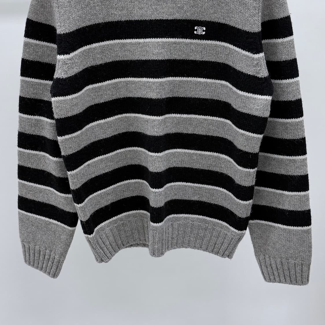 [S+급/M] 셀린느 트리오페 스트라이프 크루넥 울 니트 상품이미지3