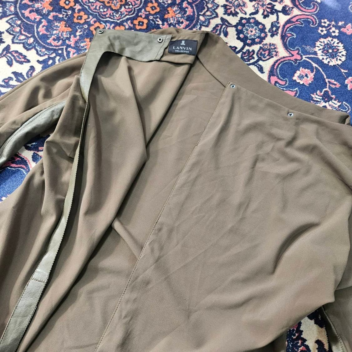 랑방 컬렉션(Lanvin) 카키 양가죽 견 레이어드 블라우스 상품이미지8