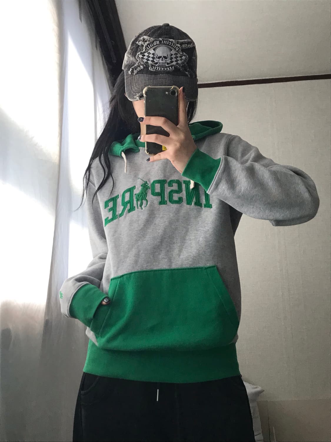 폴로 빅포니 그레이 후드티 상품이미지4