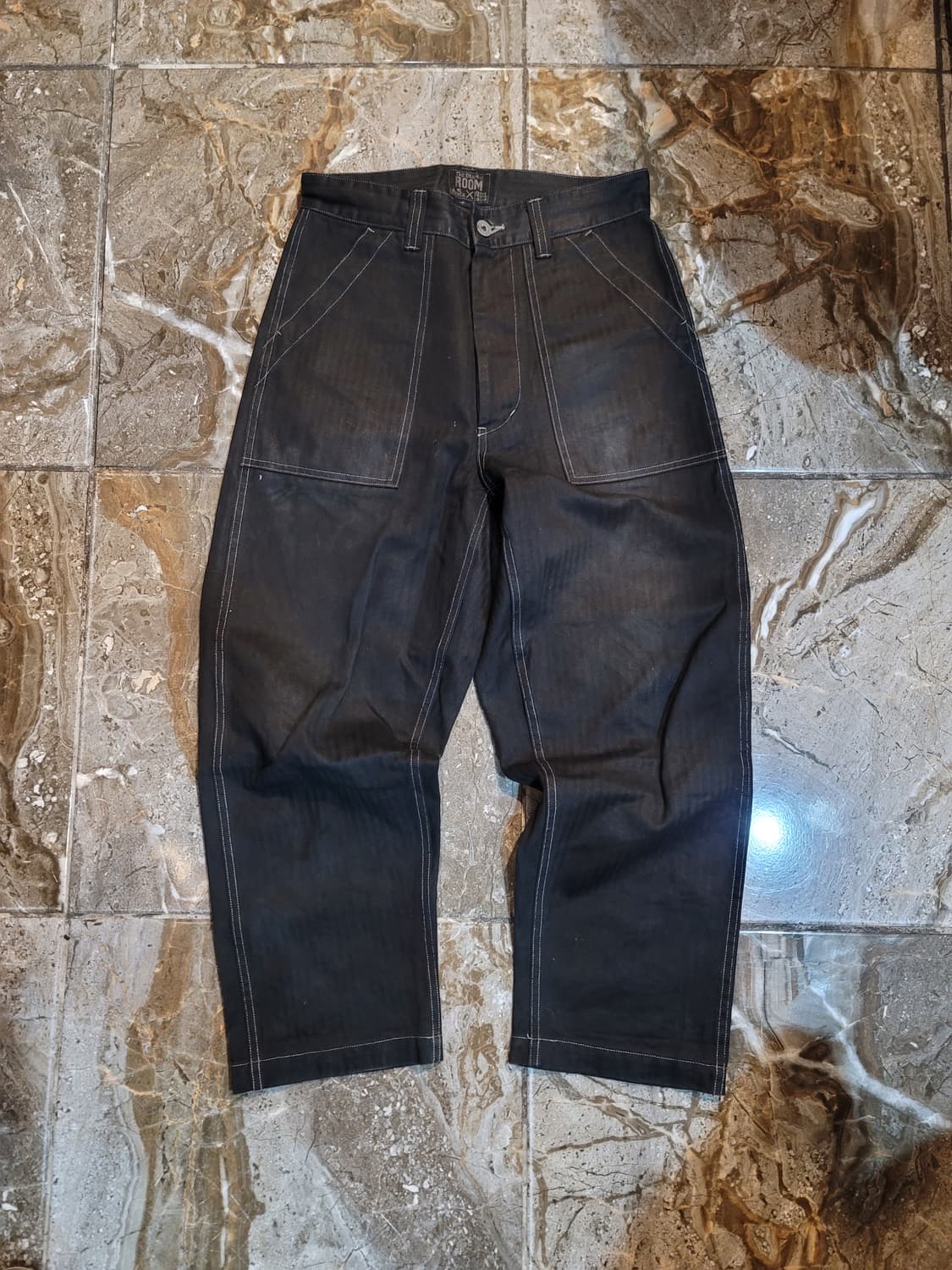 나이젤카본 헤링본 퍼티그팬츠 (블랙) 상품이미지1