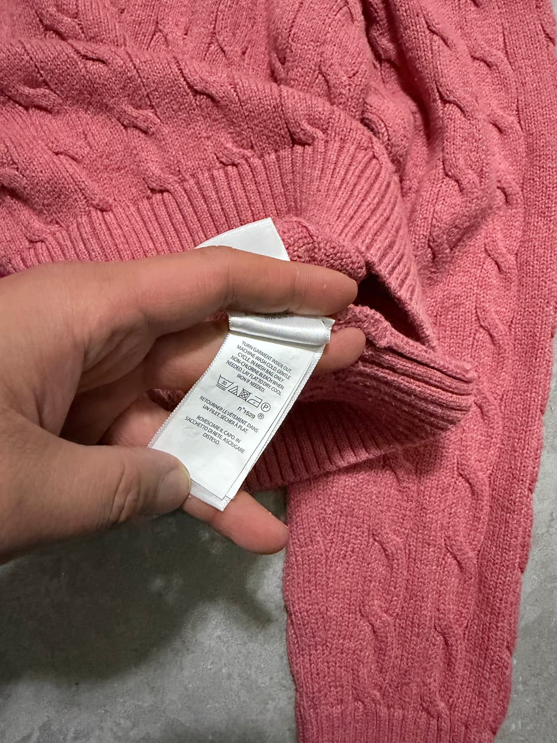  랄프로렌 폴로 파스텔  핑크  빈티지 케이블 니트  100size  상품이미지4