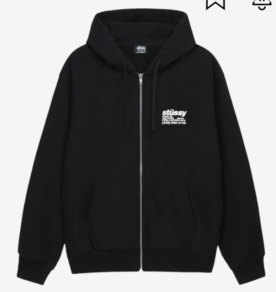 Stussy 스투시 DNA Zip 후드집업 블랙 상품이미지2