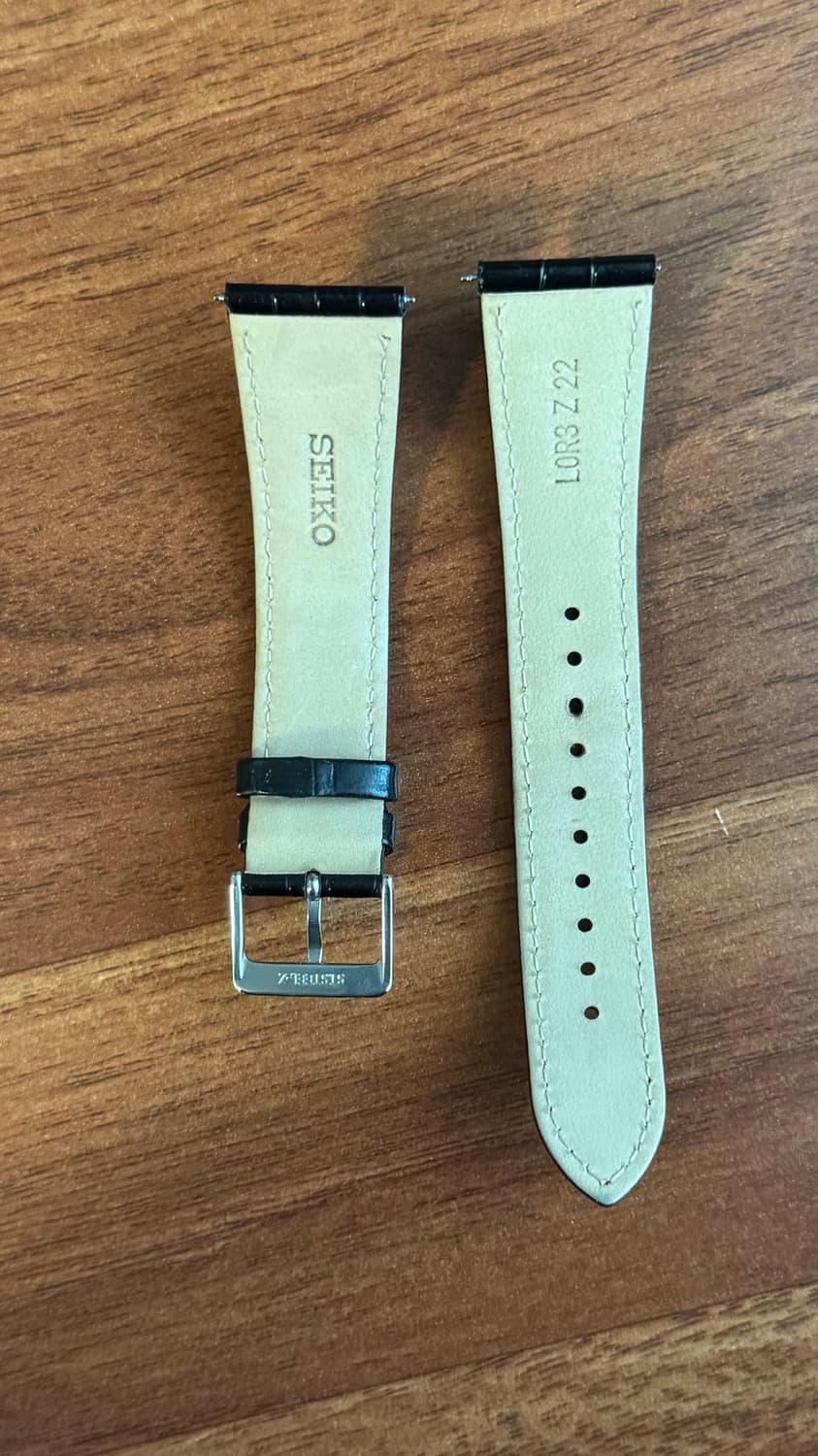 Seiko 세이코 정품 악어무늬 가죽 스트랩 시계줄 22mm 상품이미지2