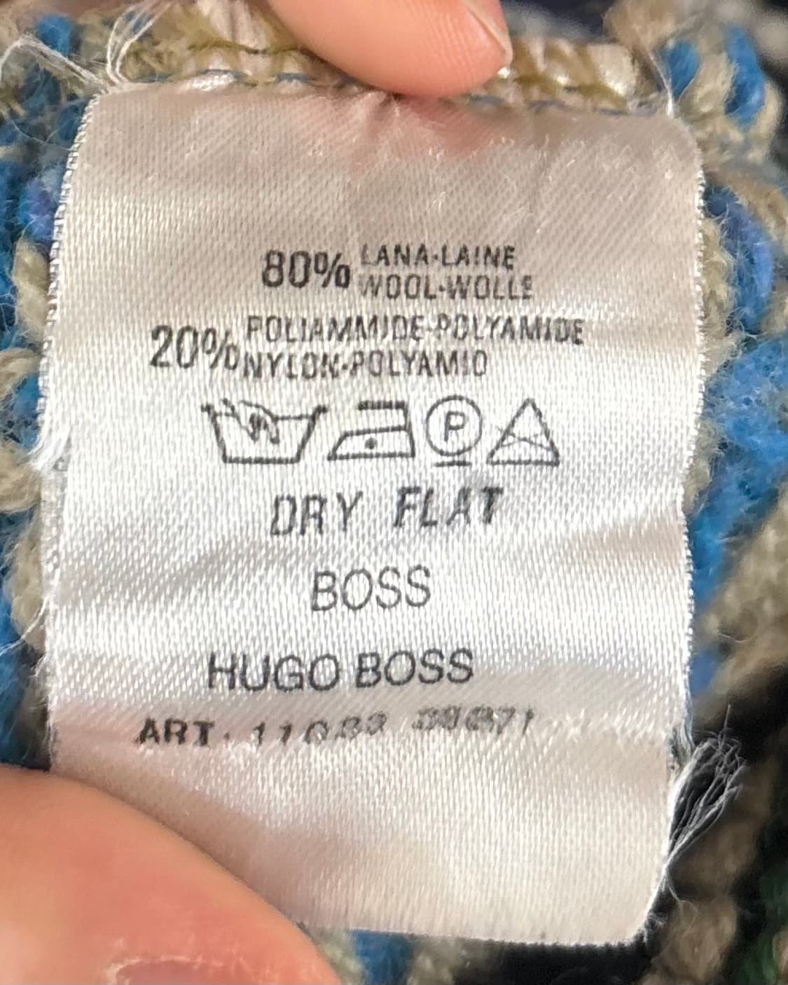 휴고 보스 노드릭 패턴 울 혼방 하이넥 니트 상품이미지8