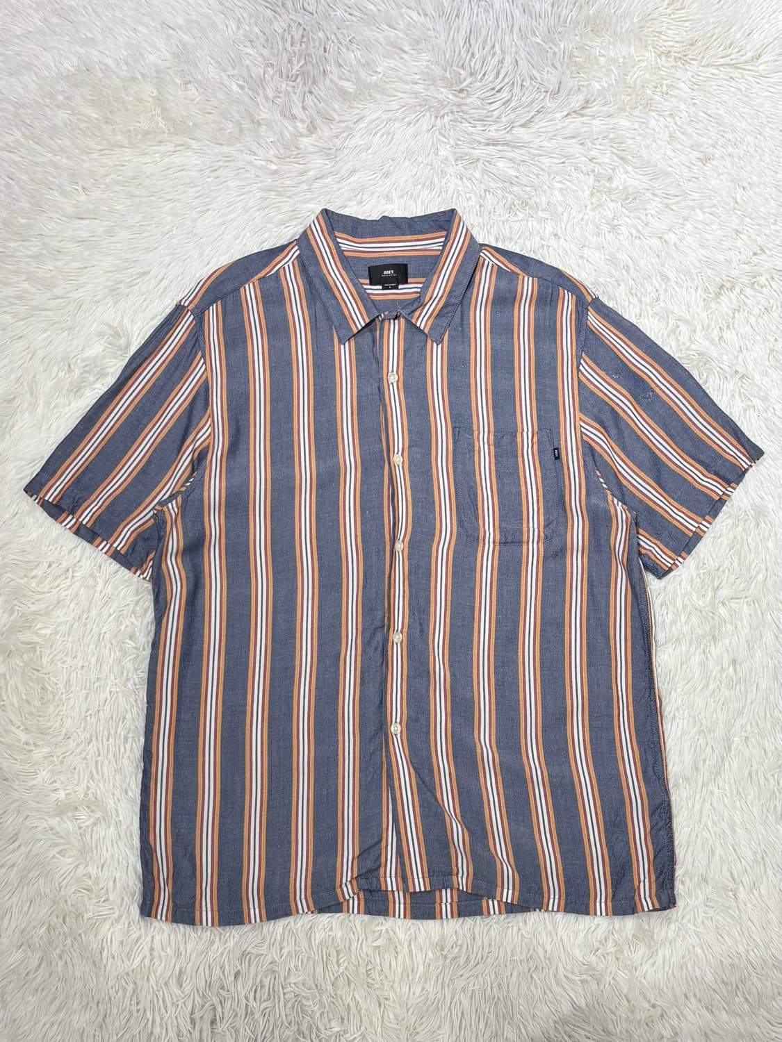 오베이 스트라이프 반팔 셔츠 상품이미지3