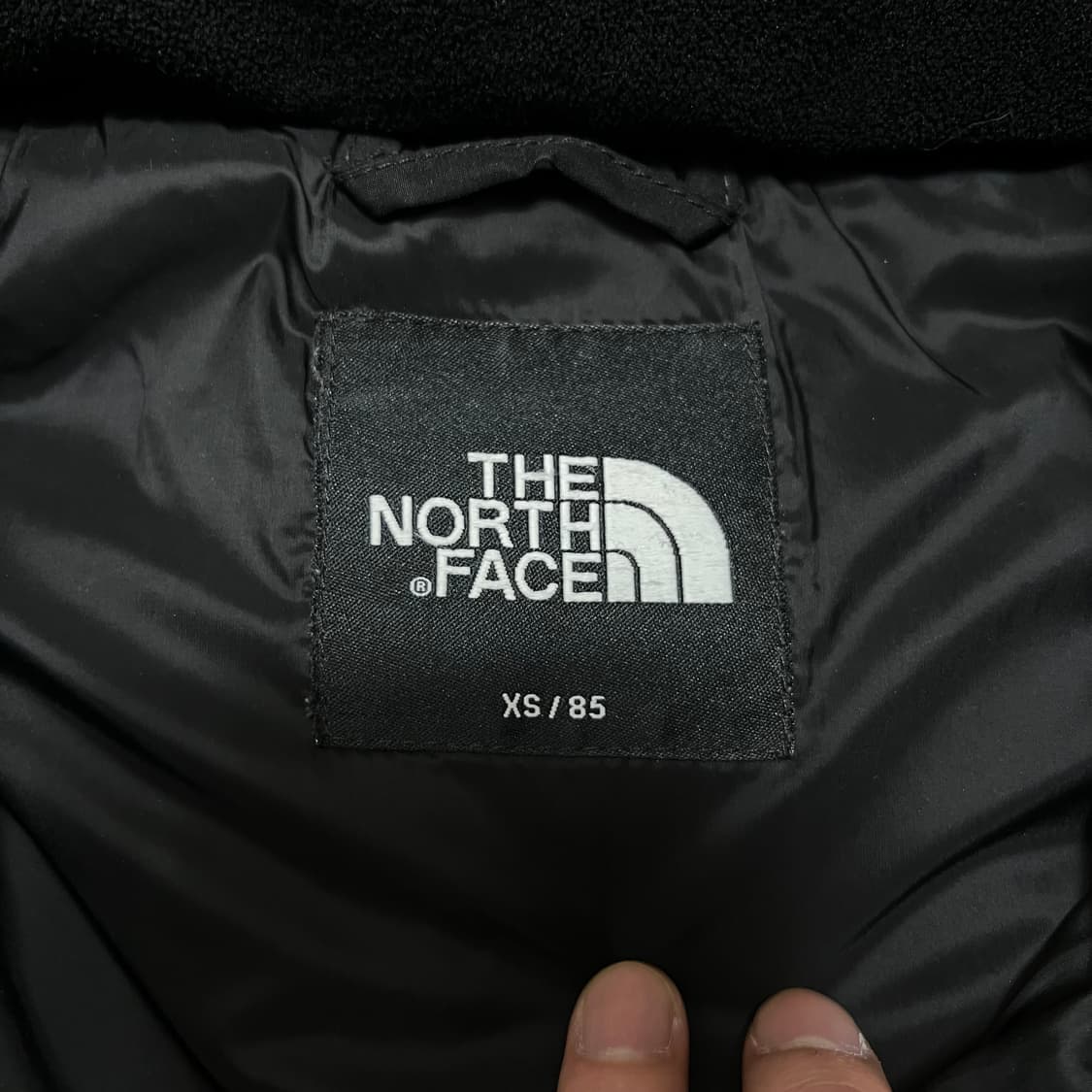 노스페이스 여성 하프돔 구스다운 후드 롱패딩 점퍼 [블랙] XS/85 상품이미지6