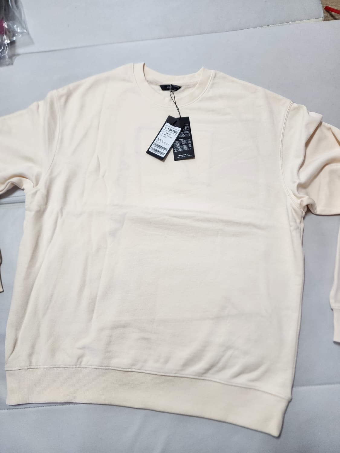 지오지아앤드지맨투맨티셔츠105사이즈아이보리 상품이미지1