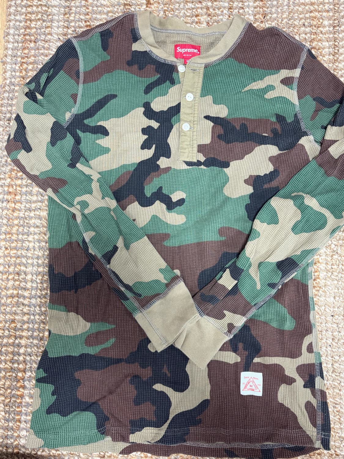슈프림 우드랜드 카모 헤리 헨리 서멀 셔츠 M 상품이미지1