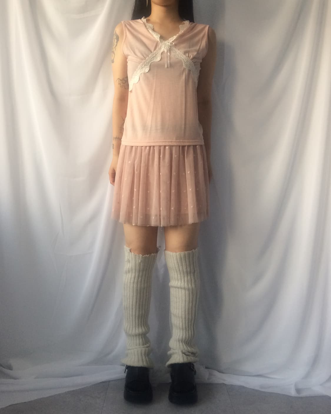 Lace trimming sleeveless 상품이미지6