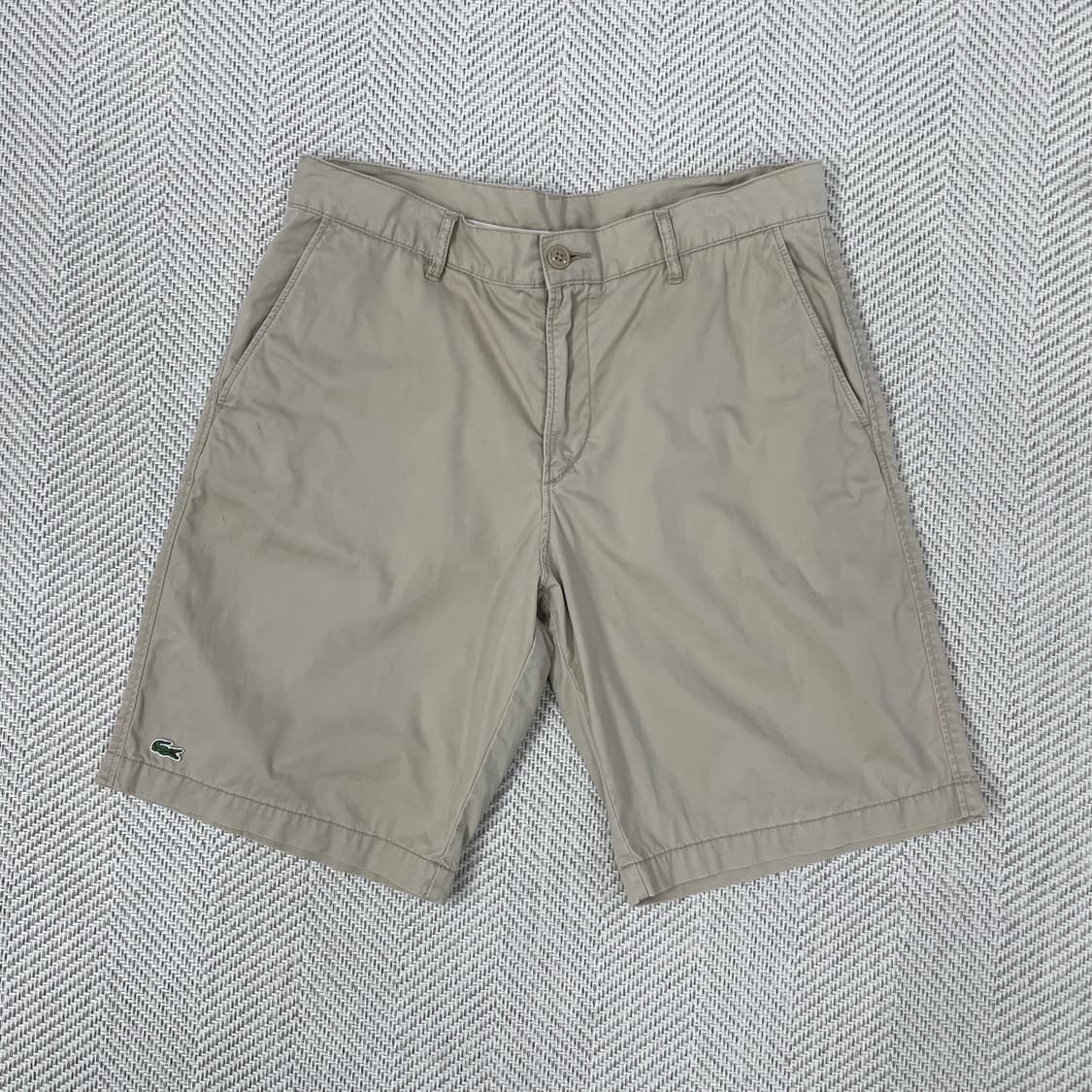 라코스테 클래식핏 베이지 면 반바지 32인치 상품이미지1