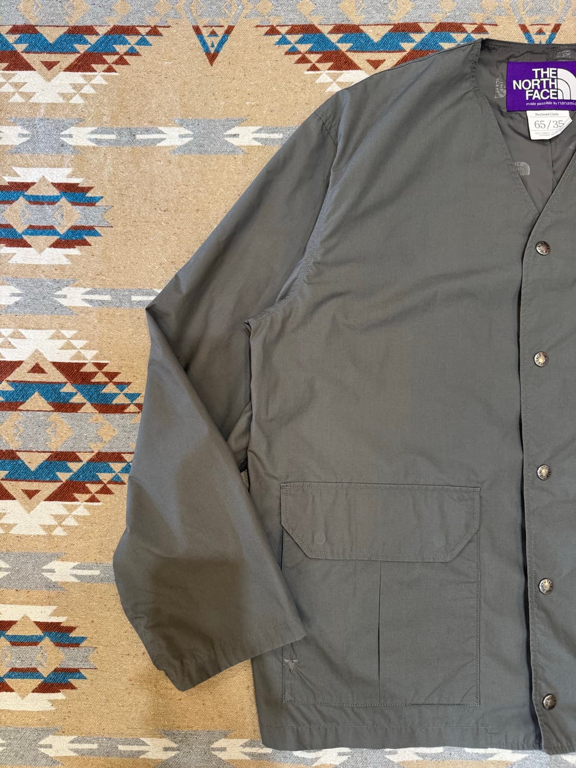 [L][100] 노스페이스 퍼플라벨 미드웨이트 호버 필드 가디건 그레이 상품이미지2