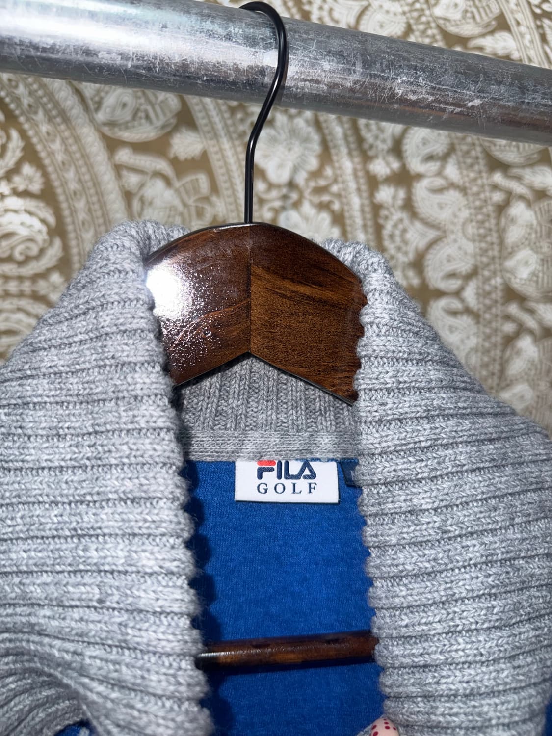 필라 휠라 여성 골프 도트 니트집업 자켓 상품이미지4