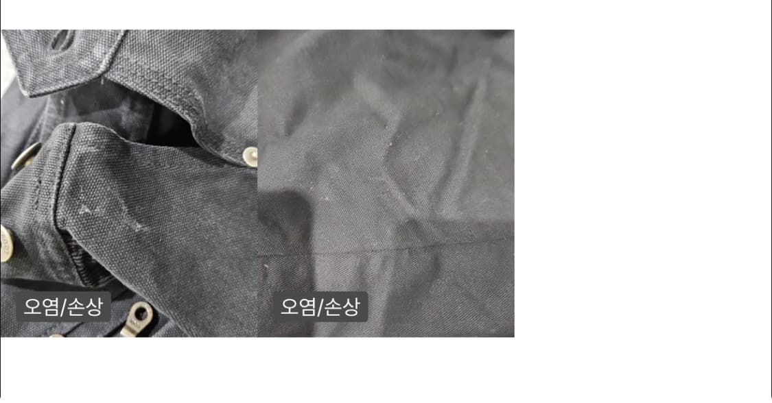 쿠어 오버 다잉 페이디드 데미지 워크 자켓 (워시드블랙) 상품이미지3