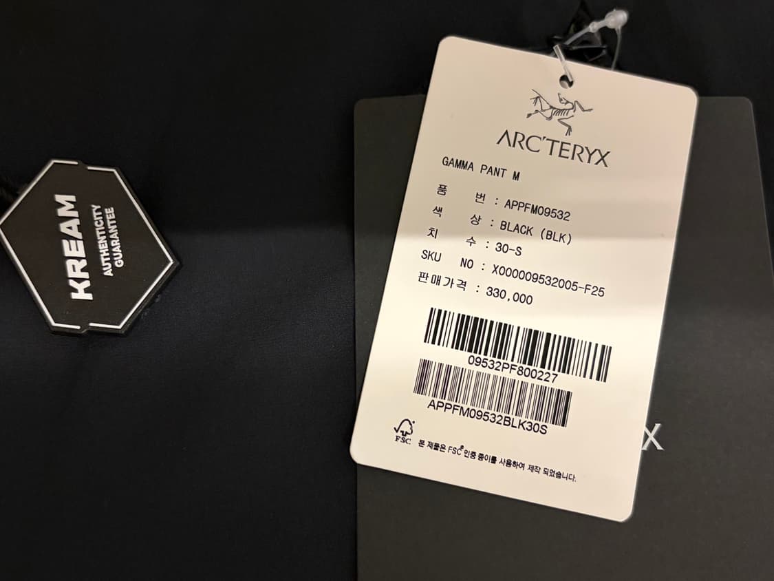 (30S) 아크테릭스 감마 팬츠 블랙 상품이미지4