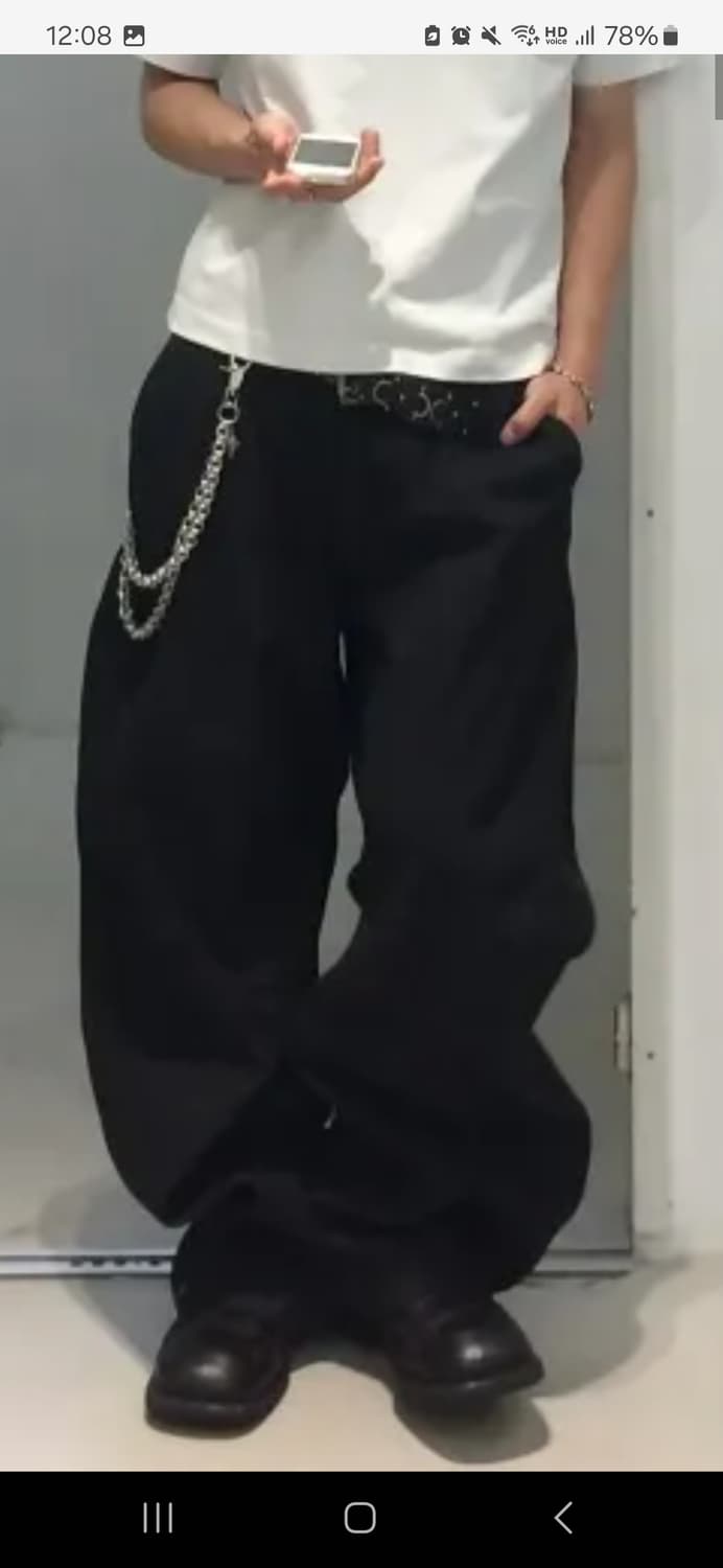 아르반 트리플 리프 커브드 팬츠 블랙 3사이즈 상품이미지2