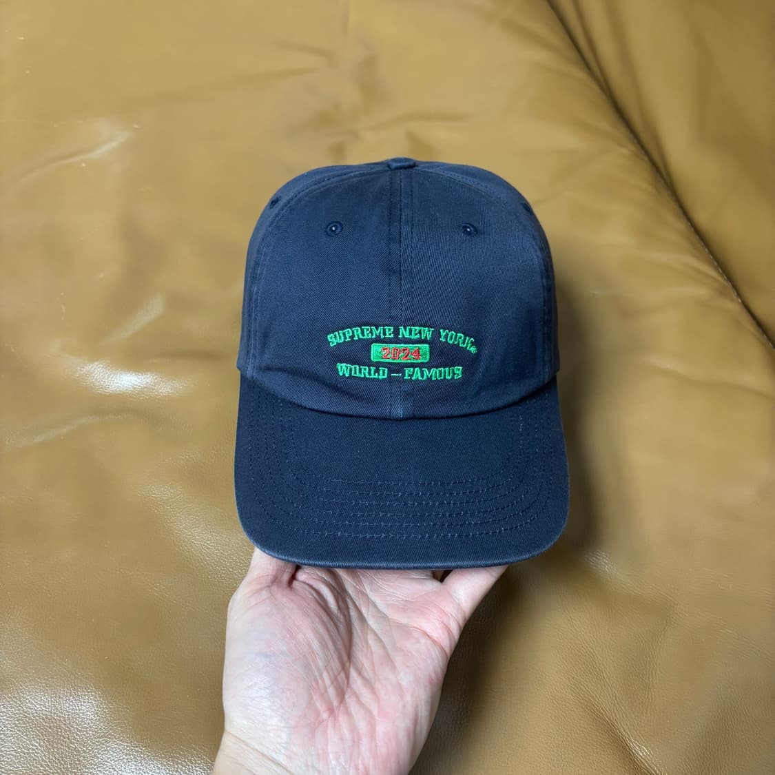 Supreme 슈프림 24ss 뉴욕 아크 네이비 6패널 볼캡 모자 상품이미지3