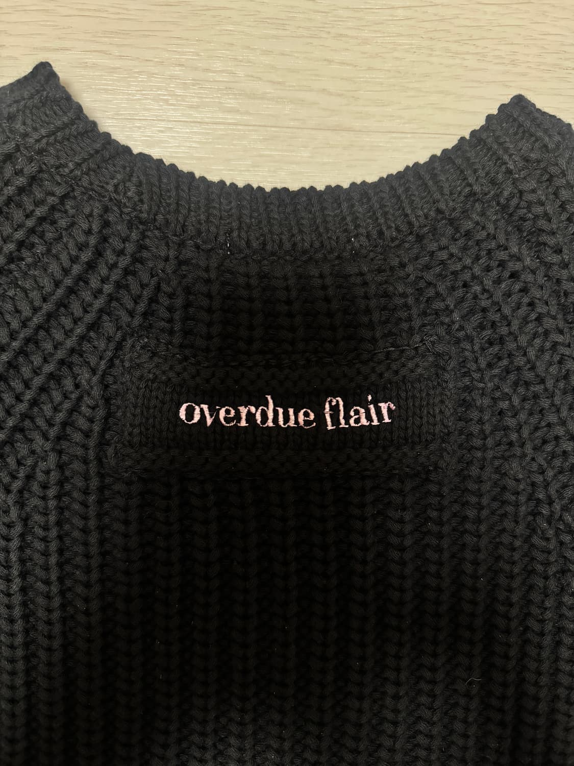 오버듀플레어 overdue flair 블랙 반팔 롤링 캡 니트 상품이미지7