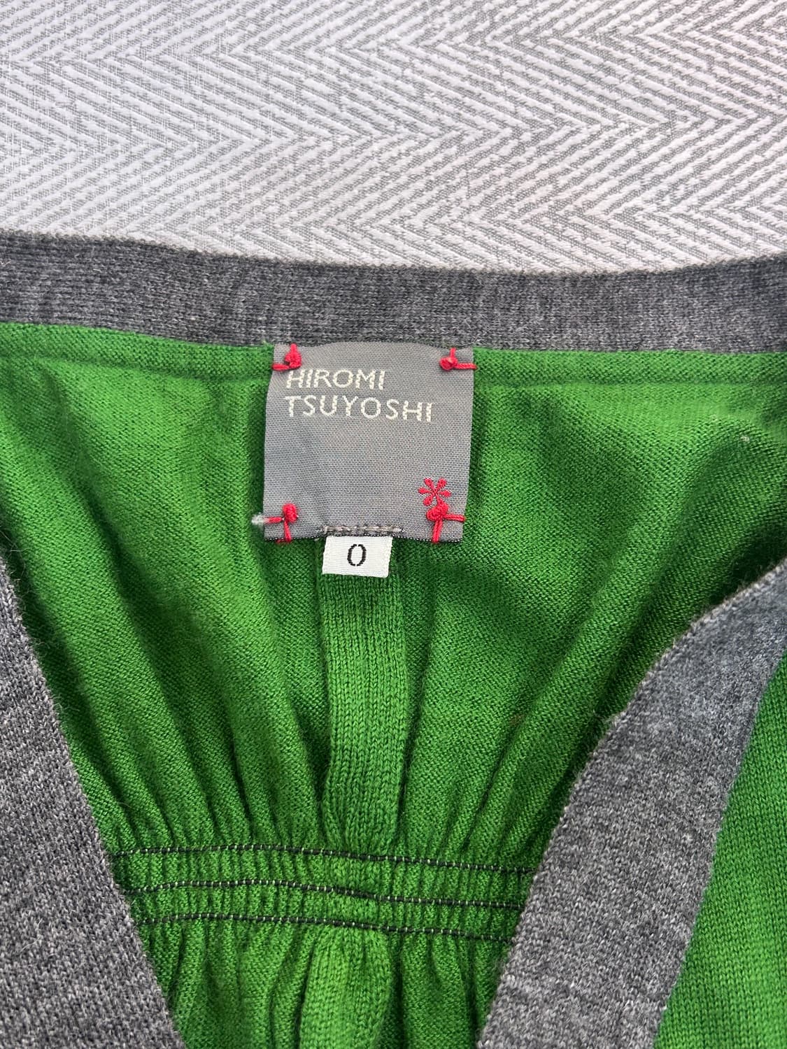 HIROMI TSUYOSHI 울 100% 그린 롱 가디건 상품이미지8