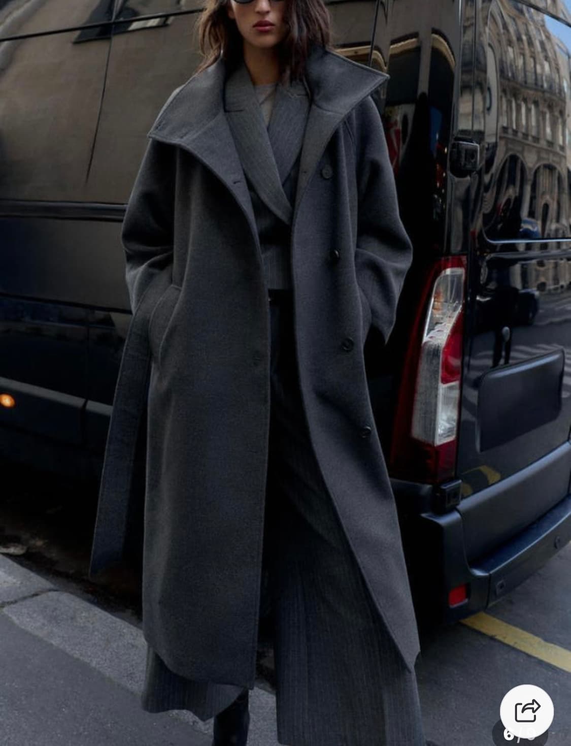 자라 하이넥 롱코트 xs 상품이미지4