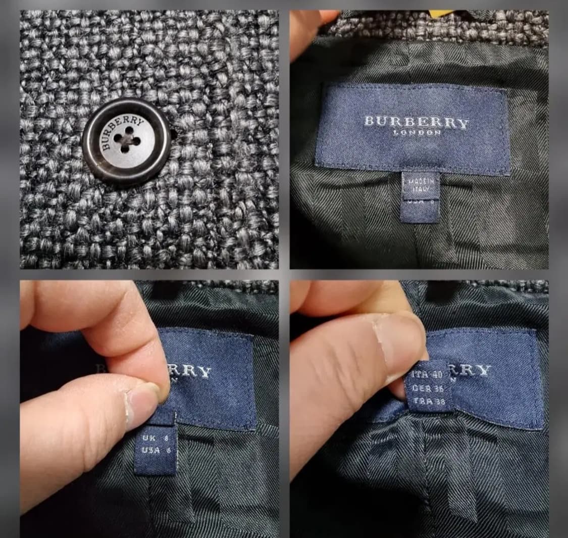 (uk8 여성 55) 버버리 헤링본 울 트위드코트 버버리코트 상품이미지7