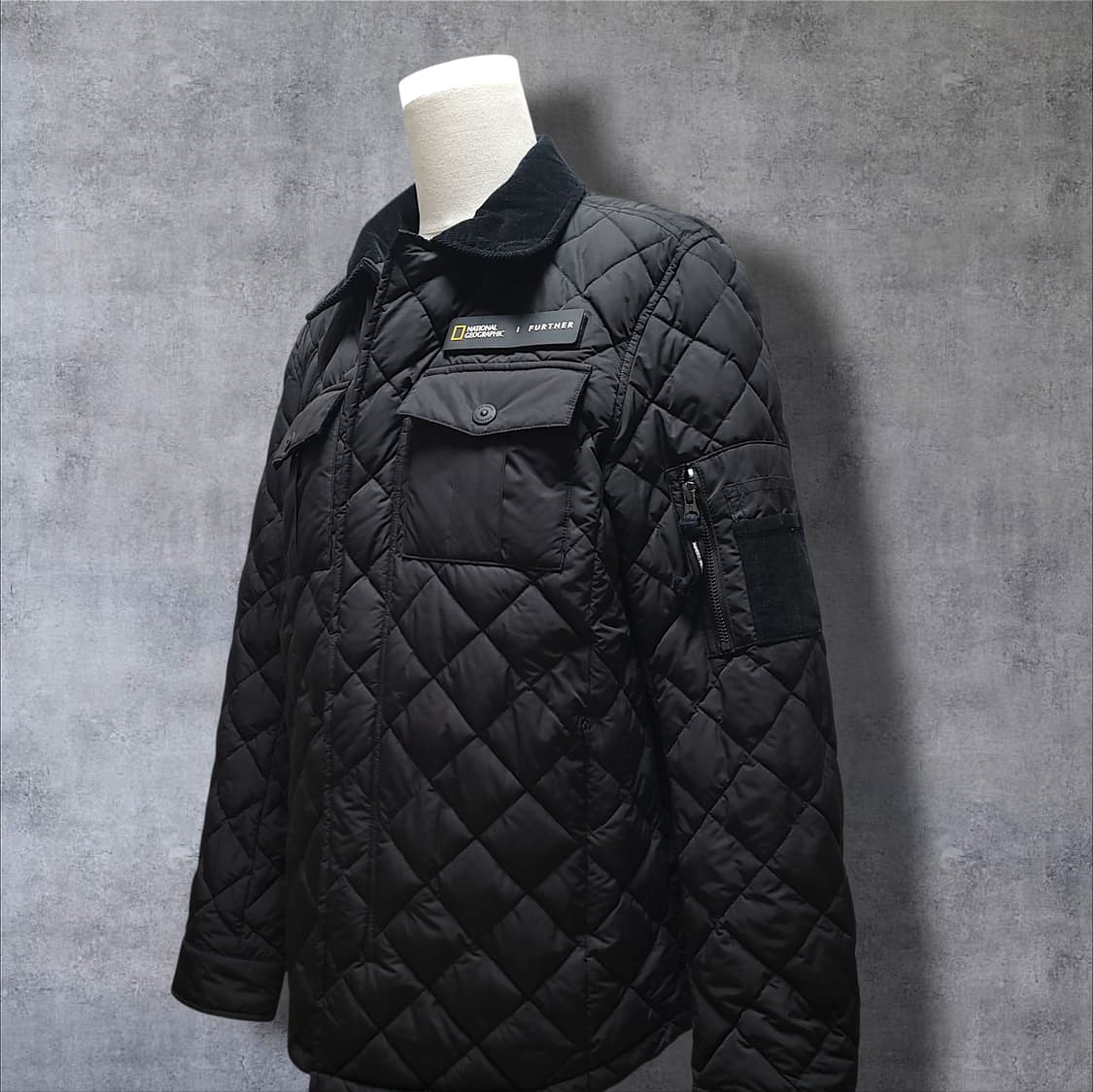 [M] 내셔널지오그래픽 블랙 누빔 유틸리티 자켓 상품이미지3