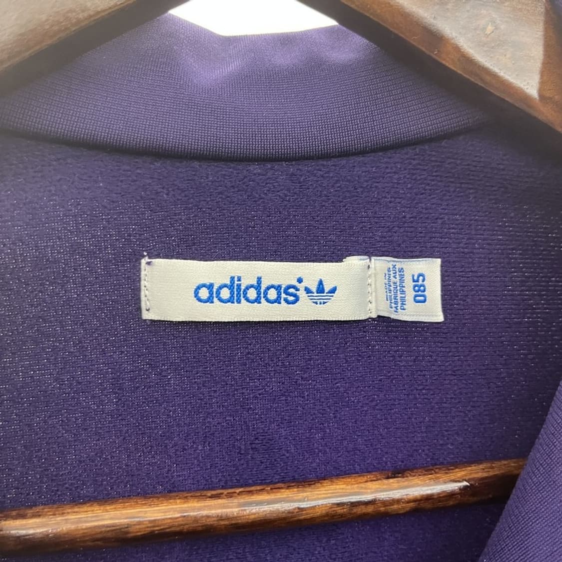 아디다스 빈티지 파이어버드 딱붙핏 딥퍼플 져지 집업 85 C10658 상품이미지5