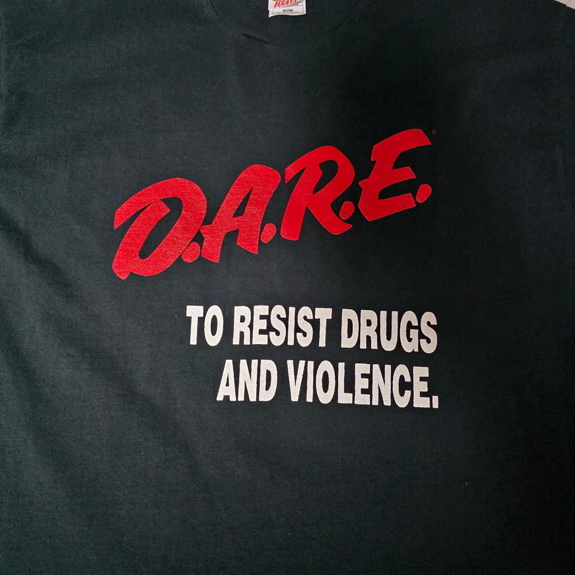 [XL] 00-90s 빈티지 DARE 티셔츠 블랙 ver. 후룻2백프린트 상품이미지2