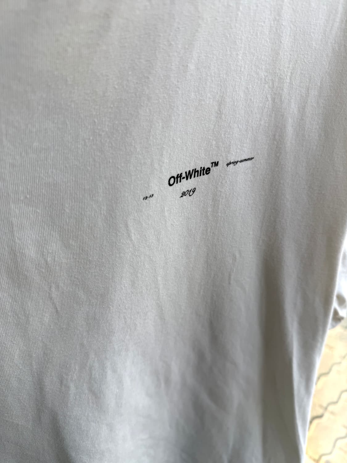 S/ 오프화이트 유화 백로고 반팔티 상품이미지5