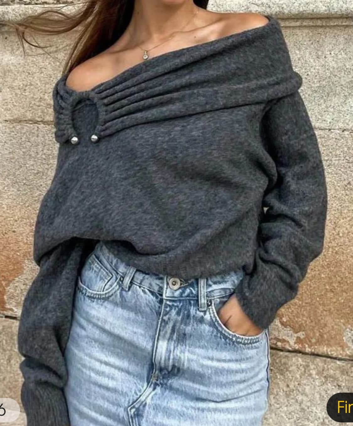 자라 오프숄더 니트 상품이미지1