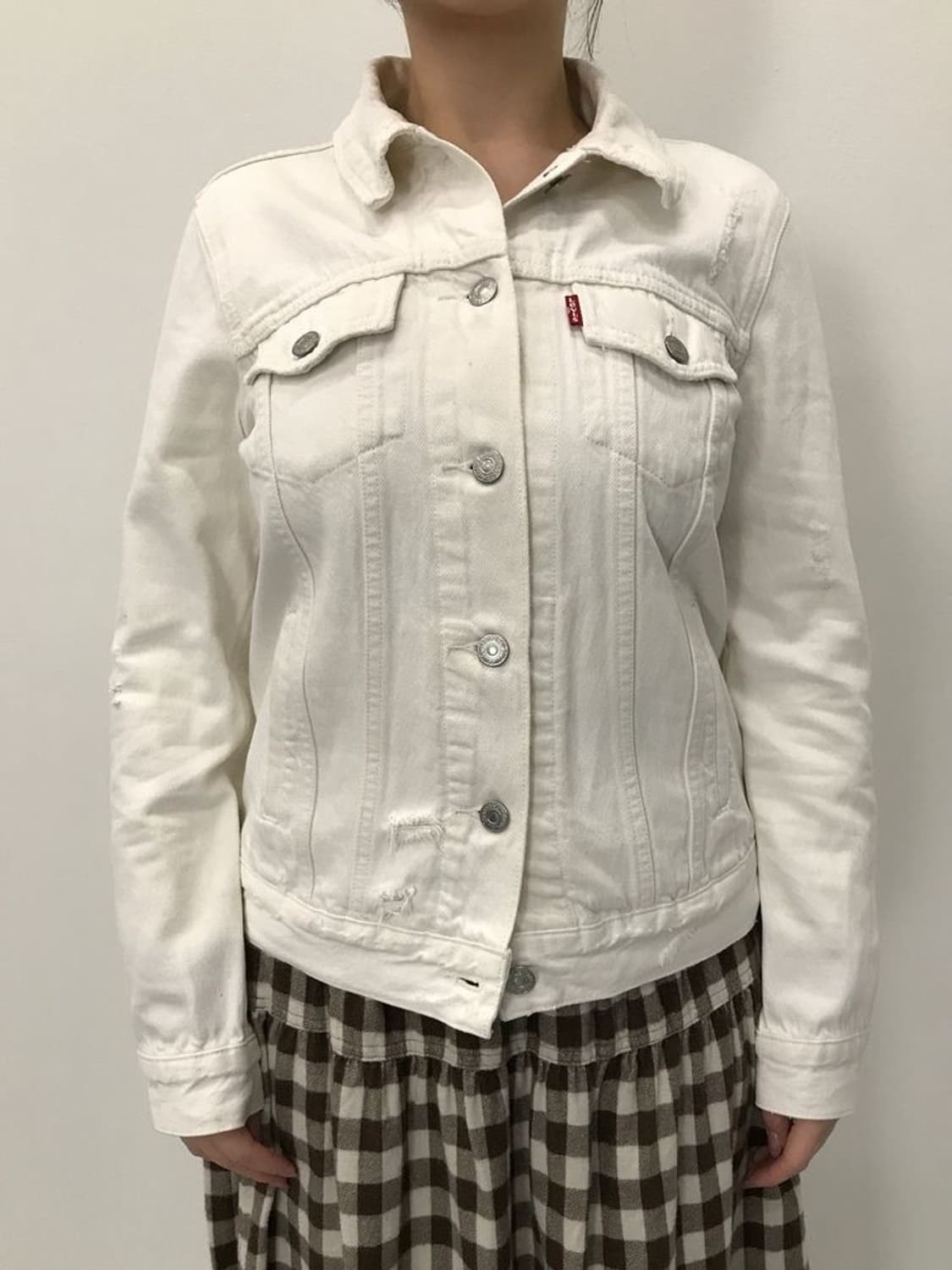 Levi’s White Denim Trucker Jacket 상품이미지2