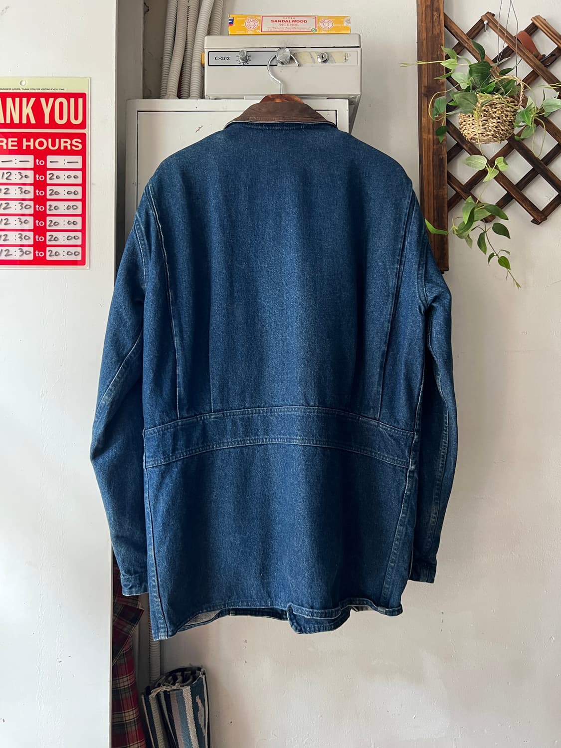 [S]90's 울리치 Made in USA 네이티브 블랭킷 데님 코트 상품이미지8