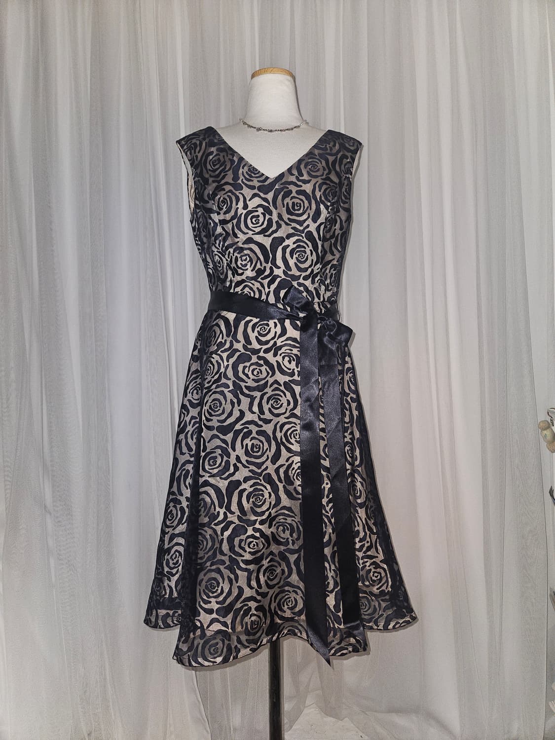 빈티지 로즈가든 오간자 시스루 드레스 상품이미지2