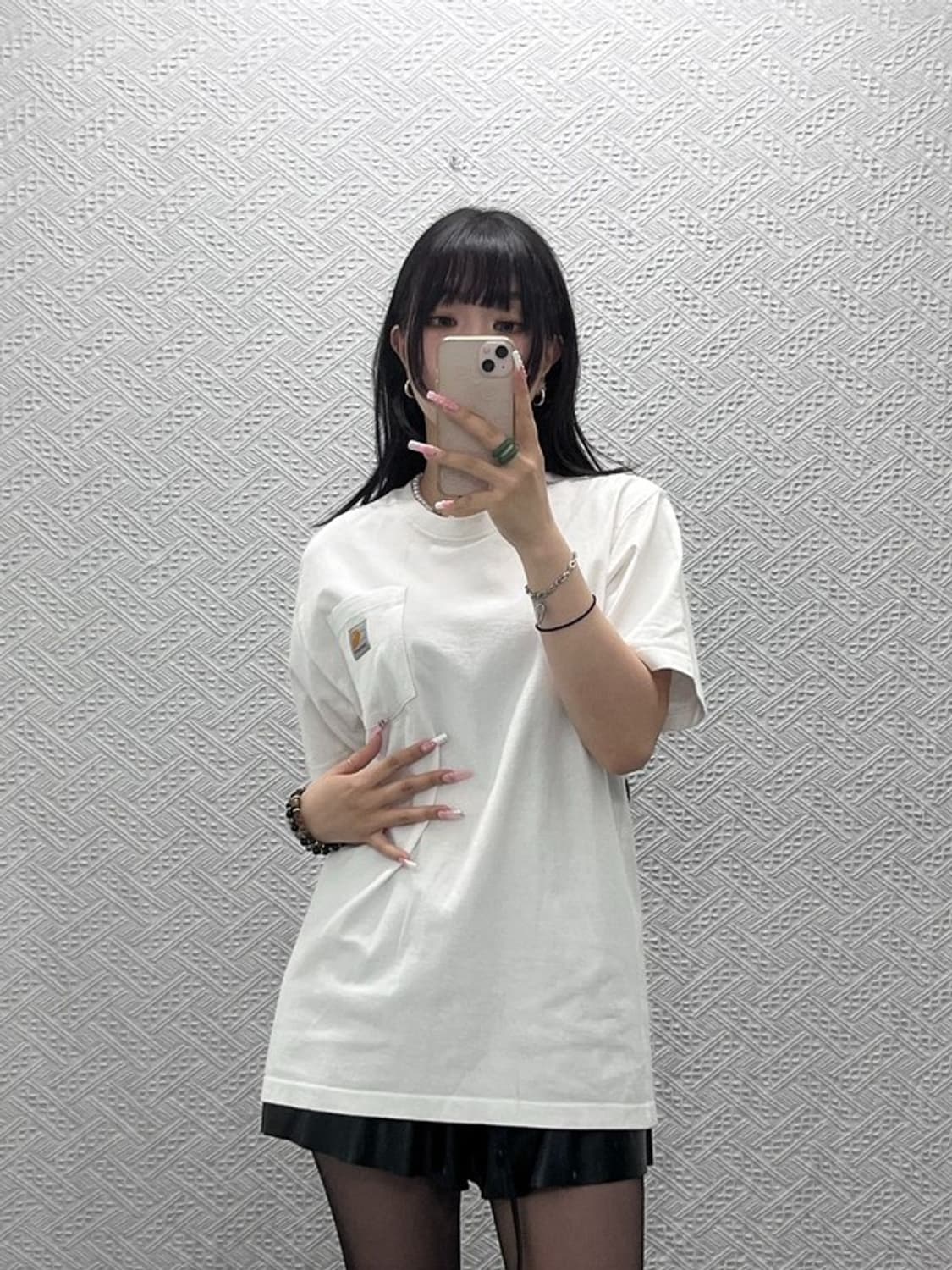 칼하트 빈티지 캐주얼 스몰로고 포켓 워크 반팔티 S C12478 상품이미지1