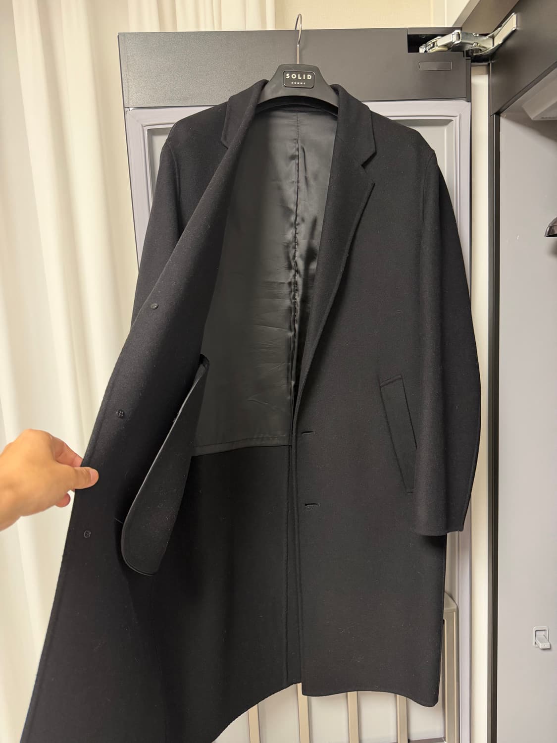 솔리드옴므 블랙 캐시미어 코트 (정로스) 100 상품이미지3