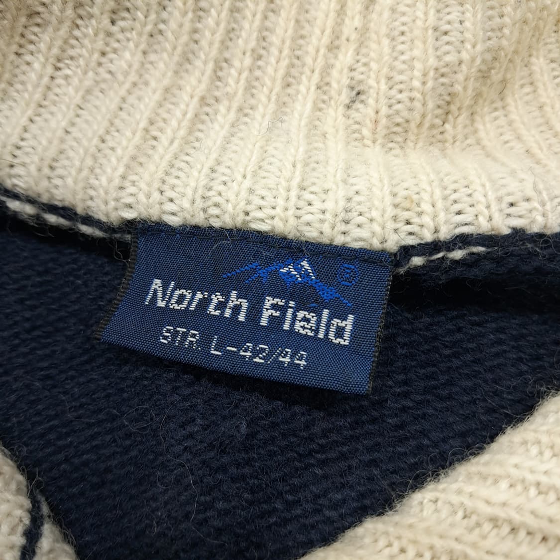 CL041 노스필드 셰틀랜드울 메탈클립 네이비 노르딕 니트 스웨터 상품이미지4