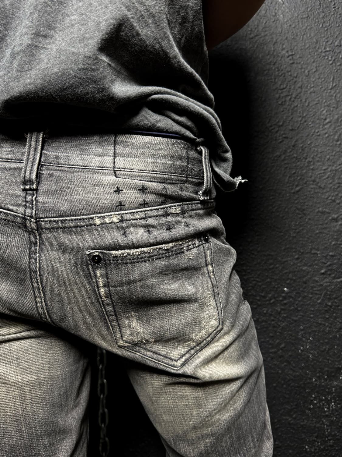 Grey Washed Bootcut Denim Pants 상품이미지5