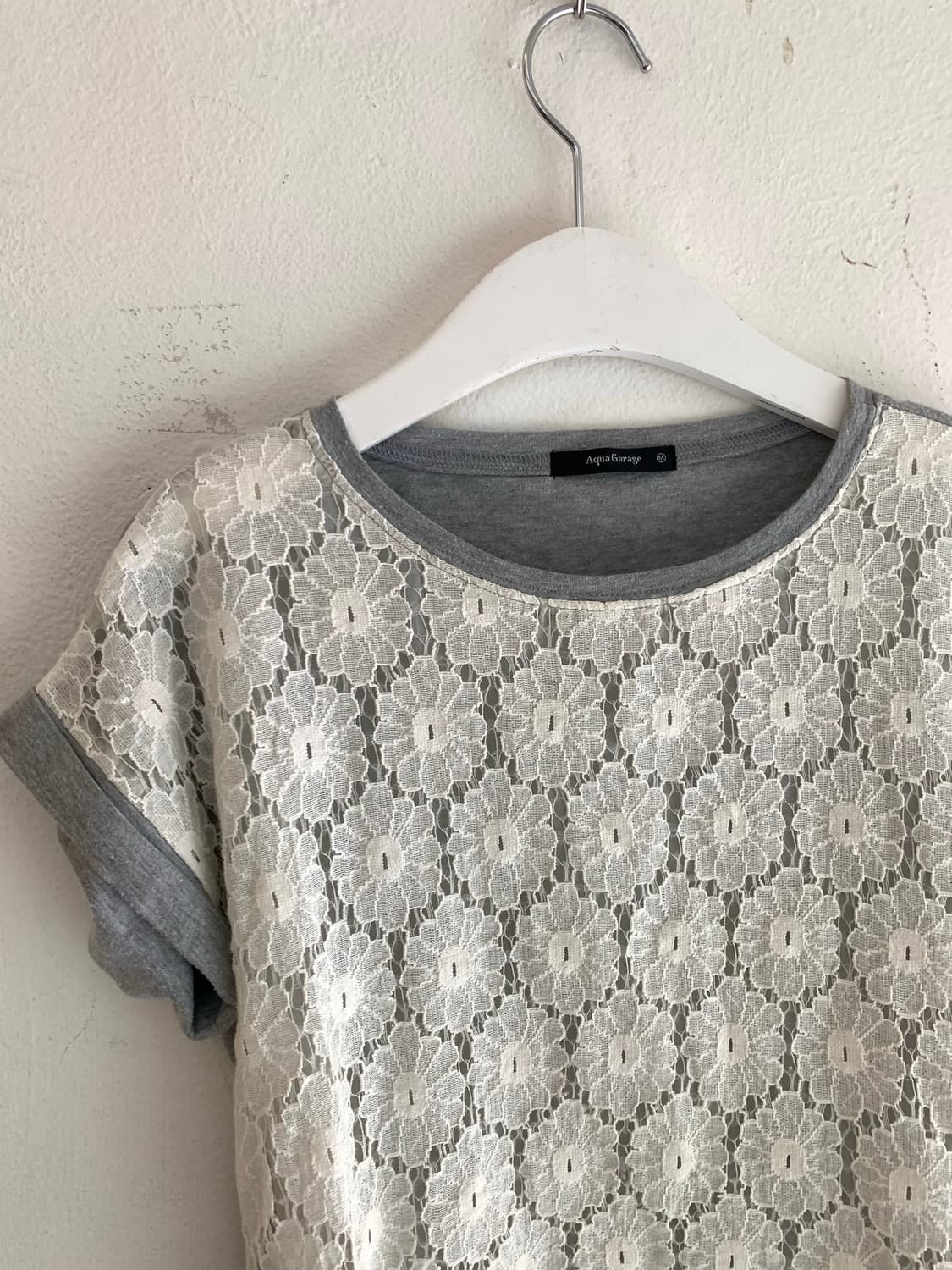 Grey roll up flower half t 상품이미지2