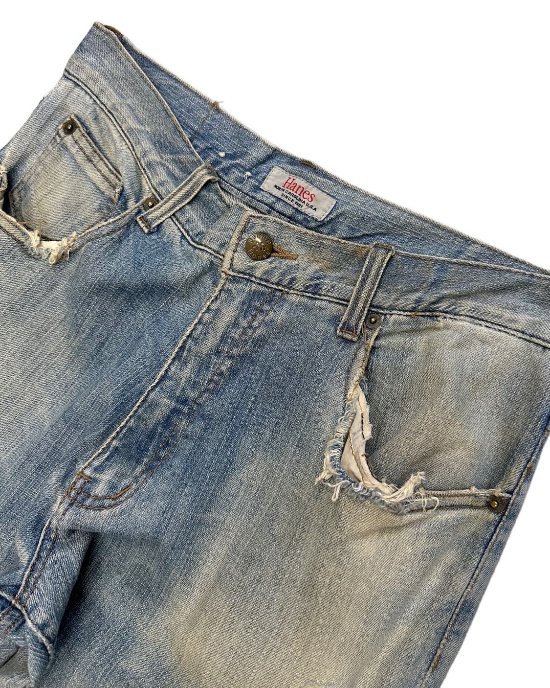 HANES vintage aging damage jean 상품이미지4