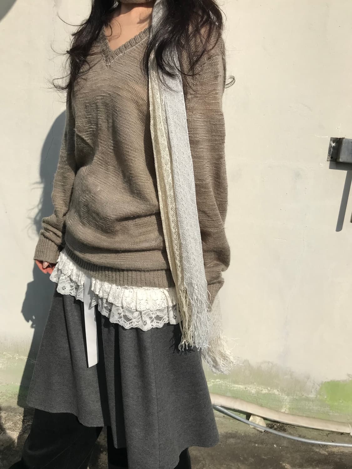 레이스 미니 레이어드 스커트 상품이미지1