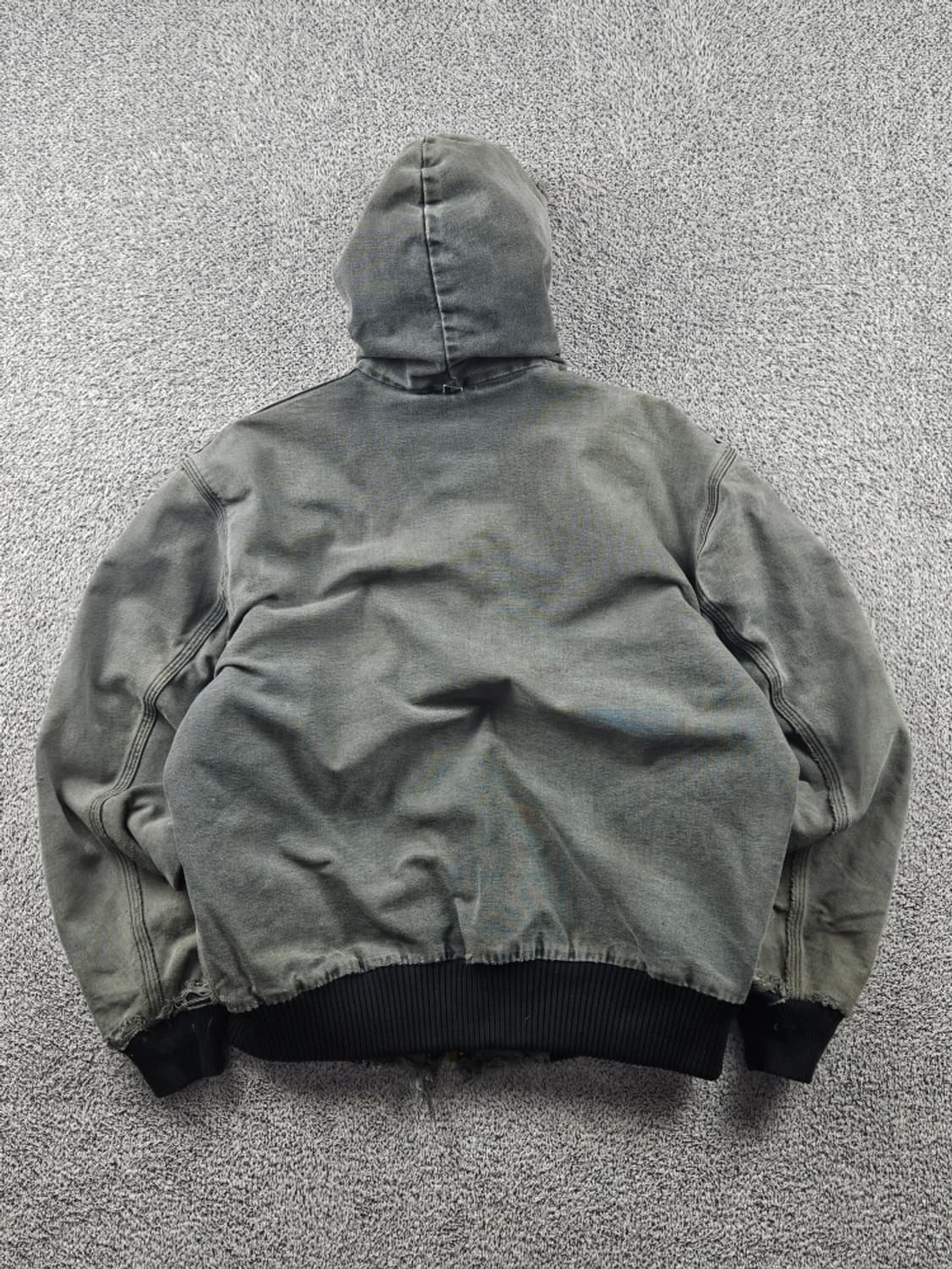 80~90's USA 칼하트 디스트레스드 워크 자켓(XL추정)/10786 상품이미지5