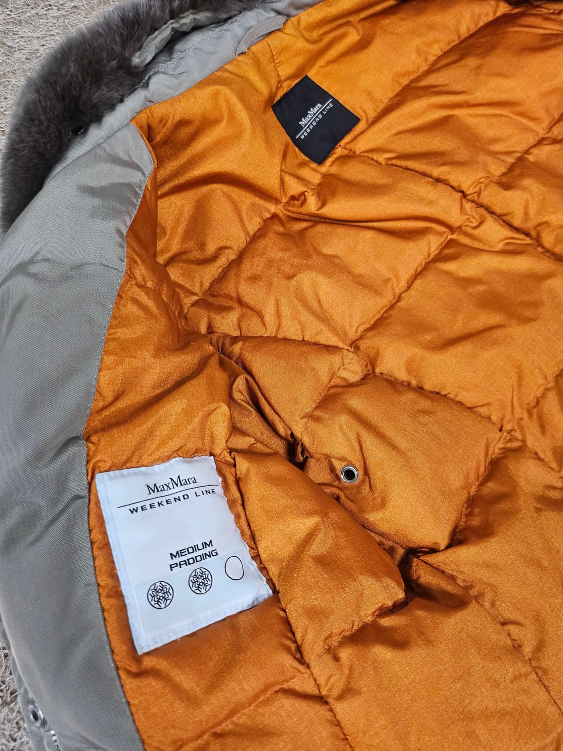 정품(55-66)막스마라 위켄드 벨티드 트리밍 구스 자켓 상품이미지6